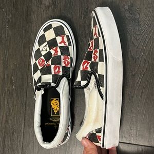 Vans x Vivian Westwood checkered DESTROY slip on sneakers